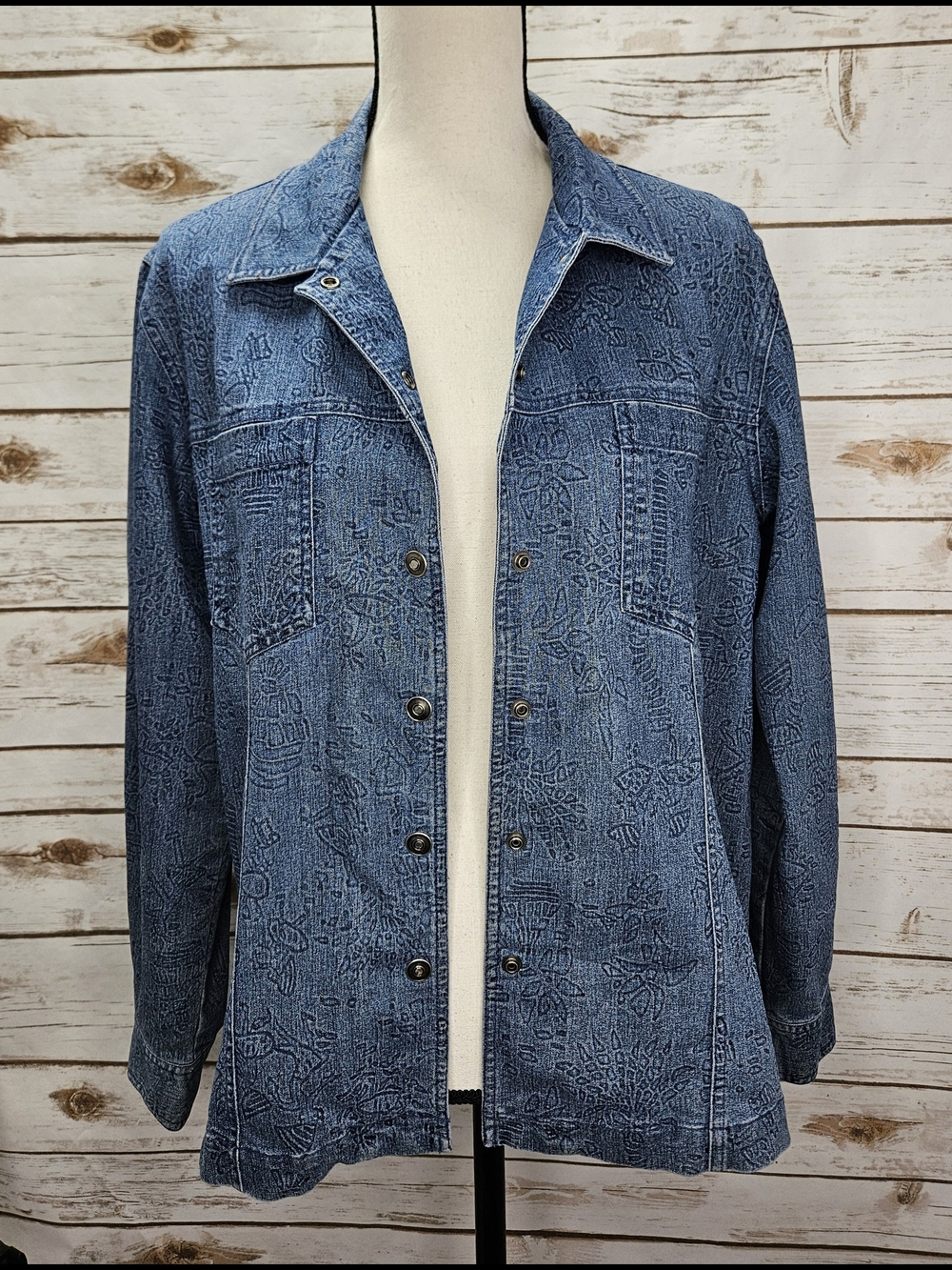 Chico's Design Denim Long Sleeve  Size 1= Medium